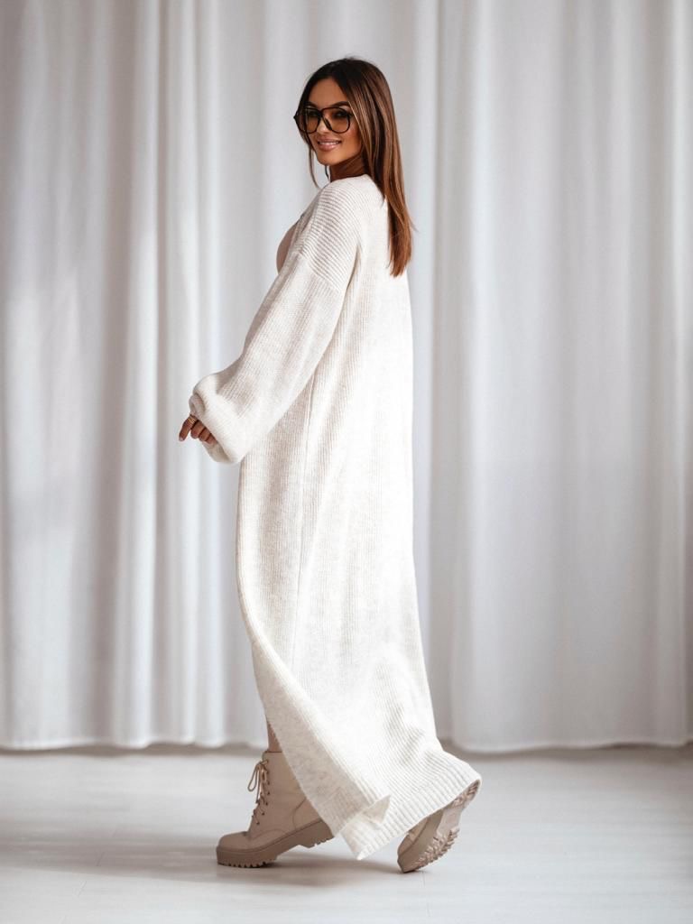 Kardigan maxi Tobos beżowy Kardigan maxi Tobos beżowy