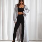 Kardigan maxi Tobos szary