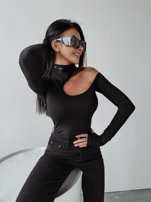 Bluzka golf dzianinowa Brit Ola Voga czarna