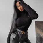 Sweter damski dzianinowy Emmie Ola Voga czarny