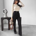 Sweter gładki Cara Ola Voga beżowy