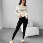 Sweter logowany Georgia Ola Voga ecru