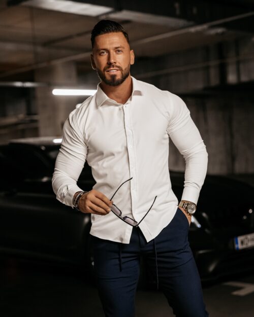 Koszula męska klasyczna Rinko Ola Voga biała