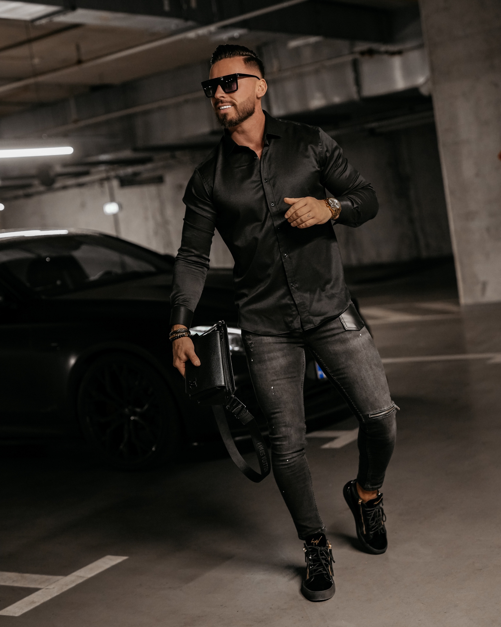 Koszula męska casual Tinley Ola Voga czarna