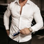 Koszula męska slim fit Rey Ola Voga biała