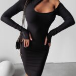 Sukienka z wycięciem Anita Ola Voga czarna