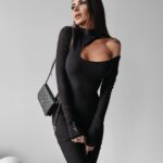 Sukienka z wycięciem Anita Ola Voga czarna