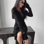 Sukienka z wiązaniem Omiko Ola Voga czarna