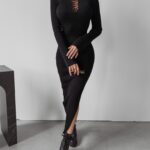 Sukienka z wiązaniem Omiko Ola Voga czarna