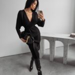 Sukienka sweterkowa Aletta Ola Voga czarna