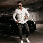 Spodnie męskie jeansowe Clark Ola Voga czarne