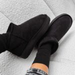 Śniegowce zamszowe Kylie Ola Voga czarne