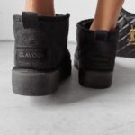 Śniegowce zamszowe Kylie Ola Voga czarne