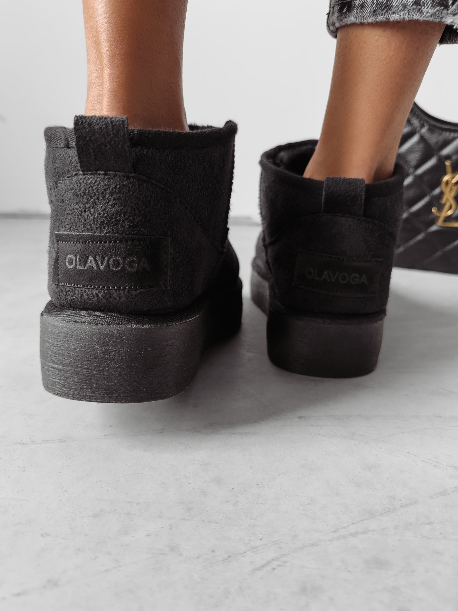 Śniegowce zamszowe Kylie Ola Voga czarne