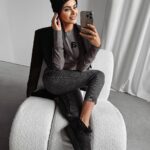 Śniegowce zamszowe Kylie Ola Voga czarne