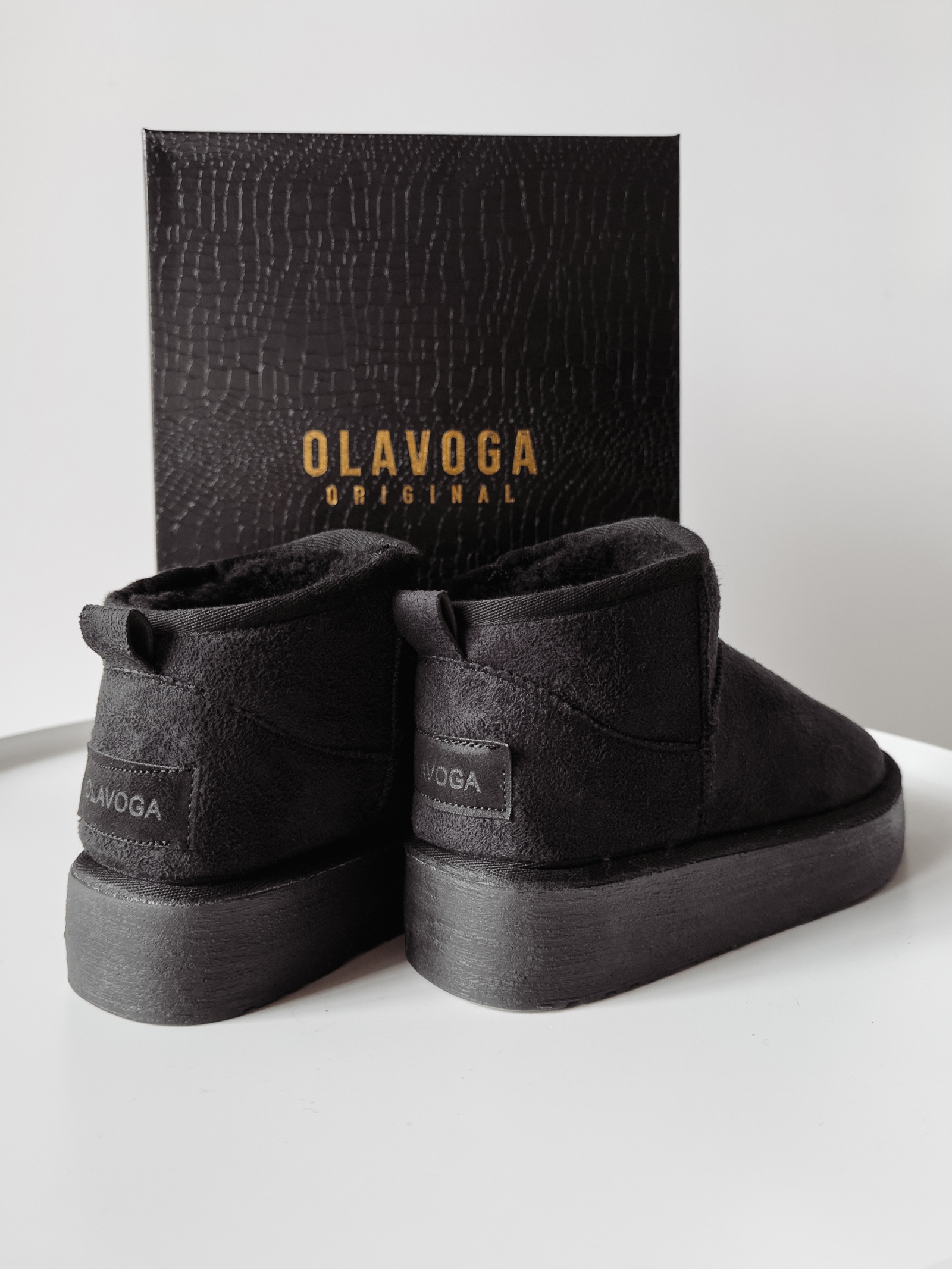 Śniegowce zamszowe Kylie Ola Voga czarne