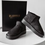 Śniegowce zamszowe Kylie Ola Voga czarne