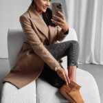 Śniegowce zamszowe Kylie Ola Voga karmelowe