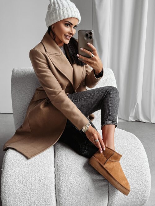 Śniegowce zamszowe Kylie Ola Voga karmelowe