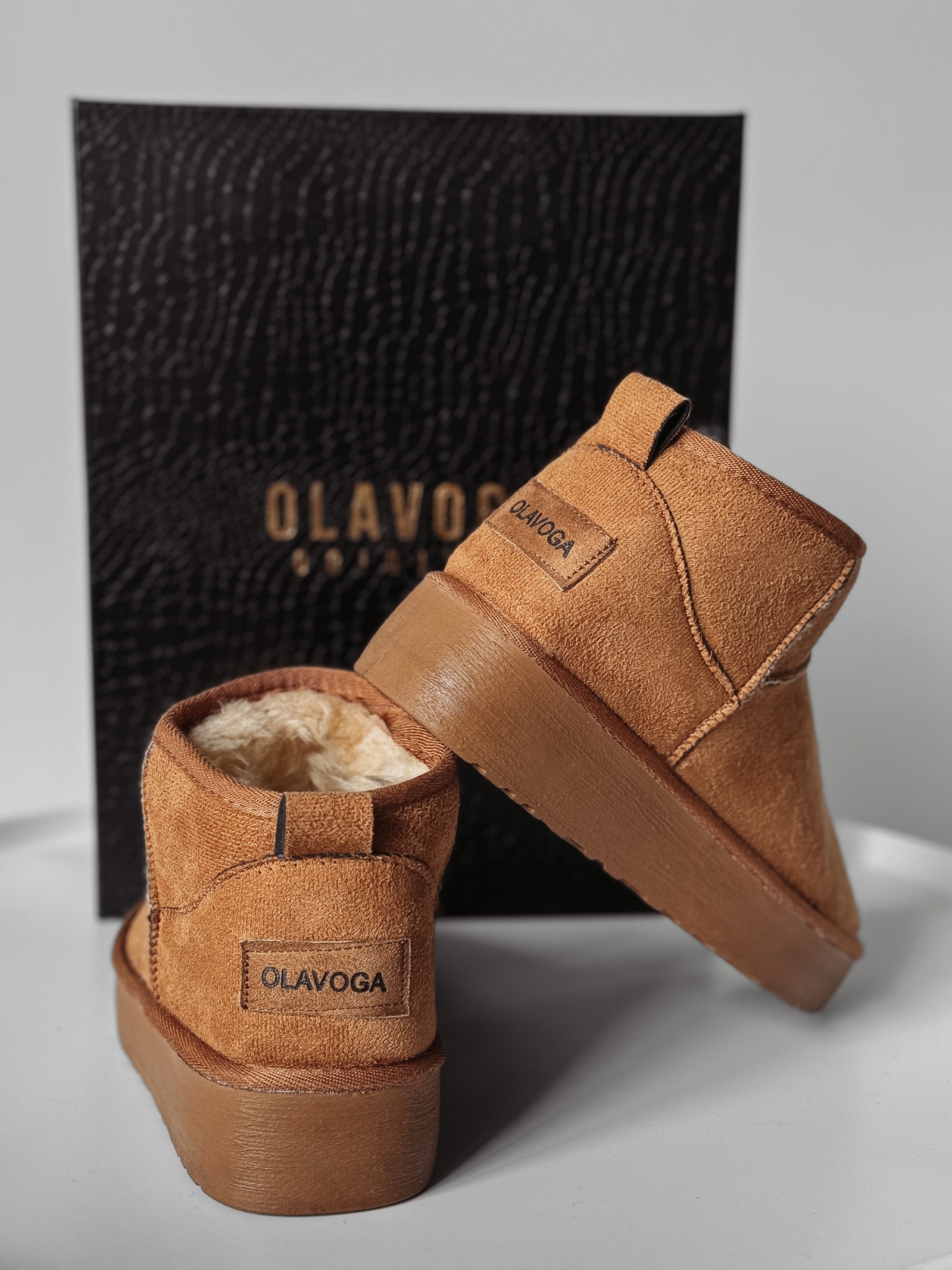 Śniegowce zamszowe Kylie Ola Voga karmelowe