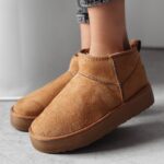 Śniegowce zamszowe Kylie Ola Voga karmelowe