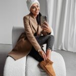 Śniegowce zamszowe Kylie Ola Voga karmelowe