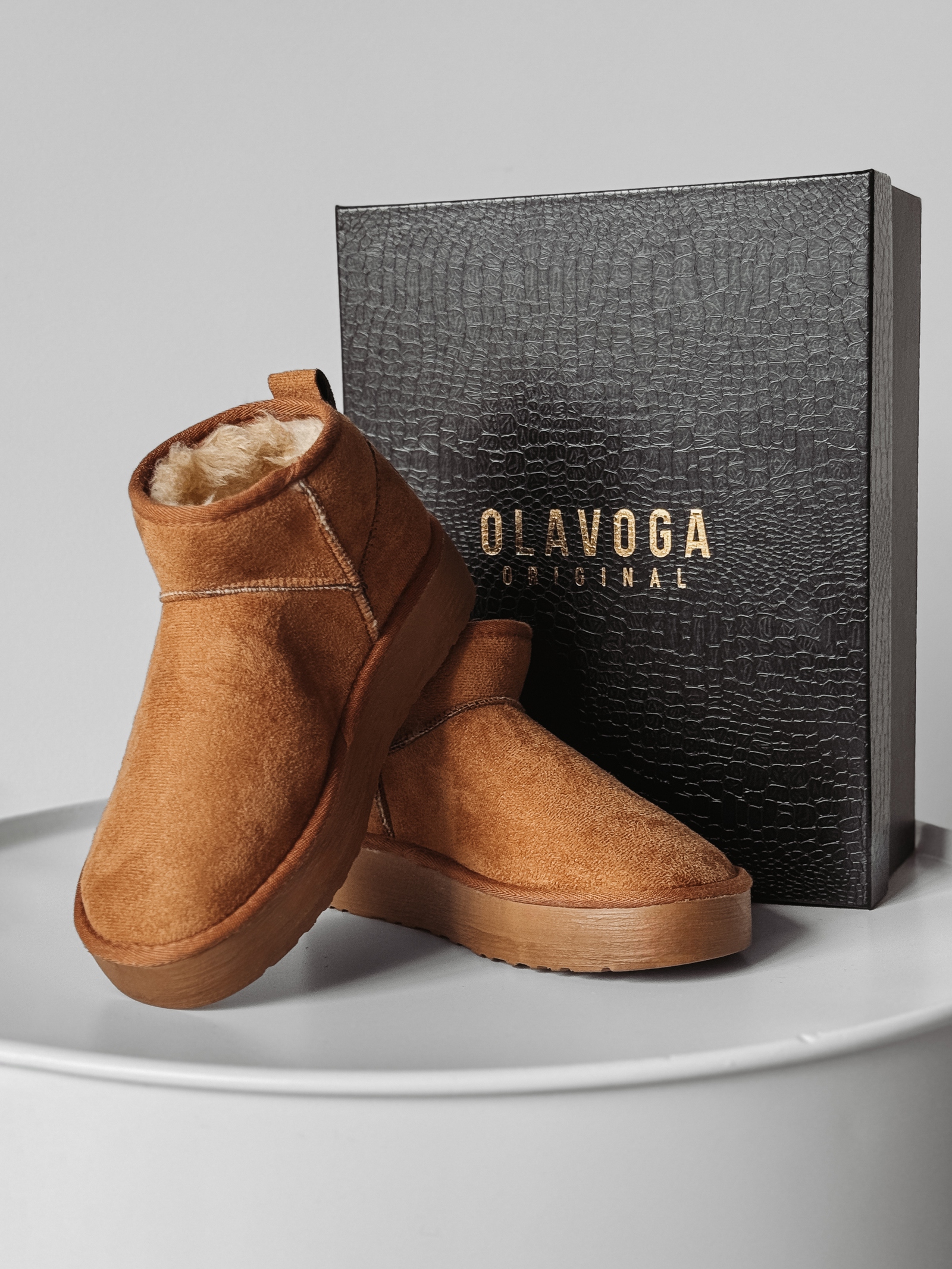 Śniegowce zamszowe Kylie Ola Voga karmelowe