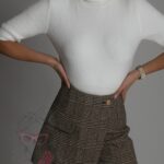 Moherowy sweter golf Minos ecru