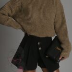 Sweter z metaliczną nitką Gork złoty