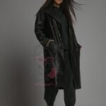 Płaszcz trencz skórzany Freedom czarny przecierany