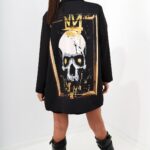 Marynarka oversize z czaszką MC Negatis czarna