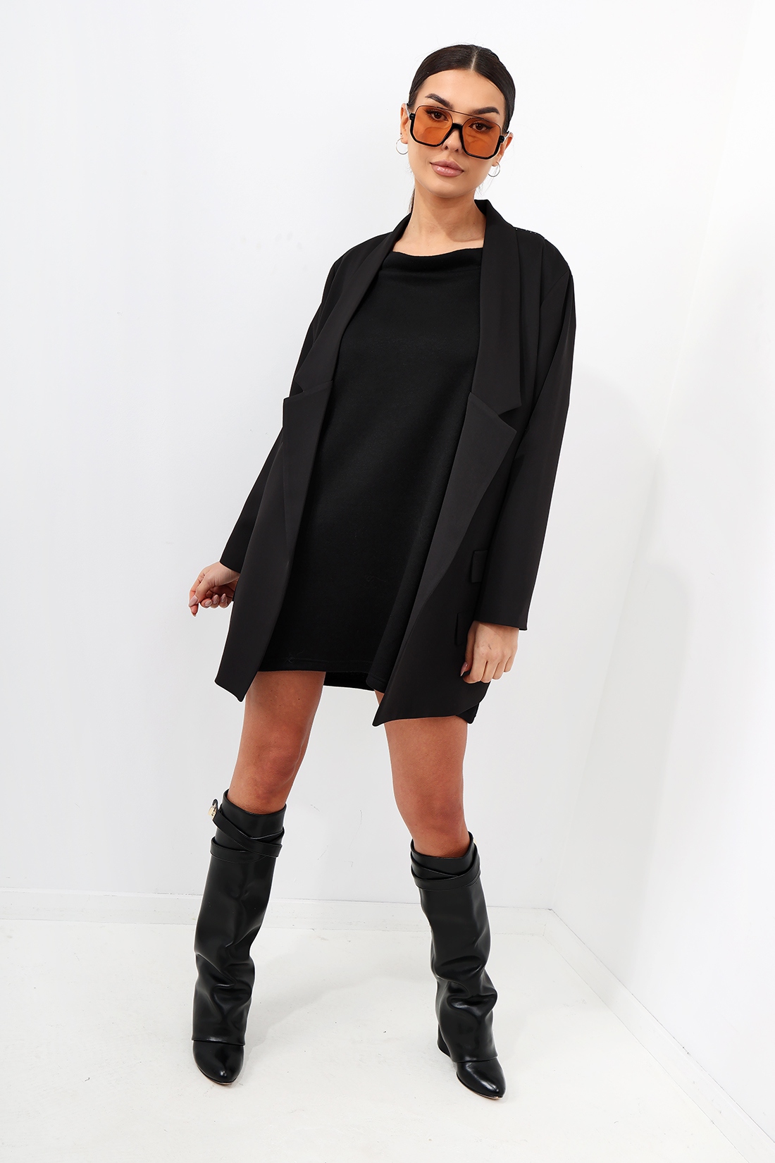 Marynarka oversize z czaszką MC Negatis czarna