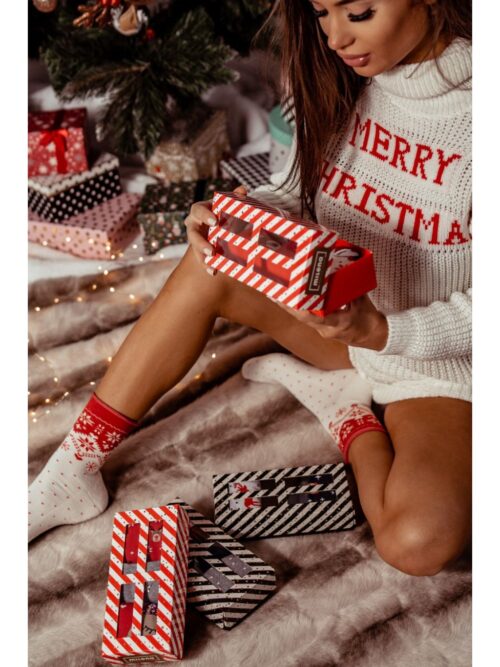 Zestaw świąteczny 3-PAK damski mix biało-czarny