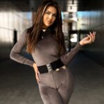 Komplet welurowy Laki Voses brązowy