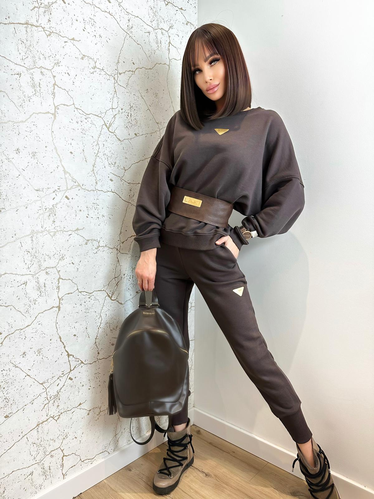 Komplet dresowy Laki Forgo brązowy