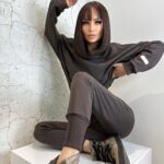 Komplet dresowy Laki Forgo brązowy