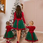 Sukienka z tiulem Mix Color czerwona