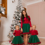 Sukienka z tiulem Mix Color czerwona