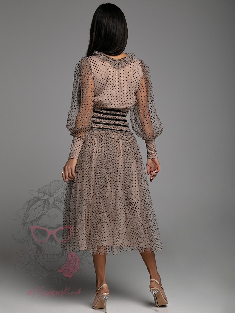 Bluzka tiulowa w kropki NB Graveda II nude