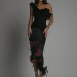 Sukienka midi bandażowa Adresa czarna