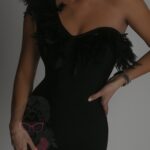 Sukienka midi bandażowa Adresa czarna