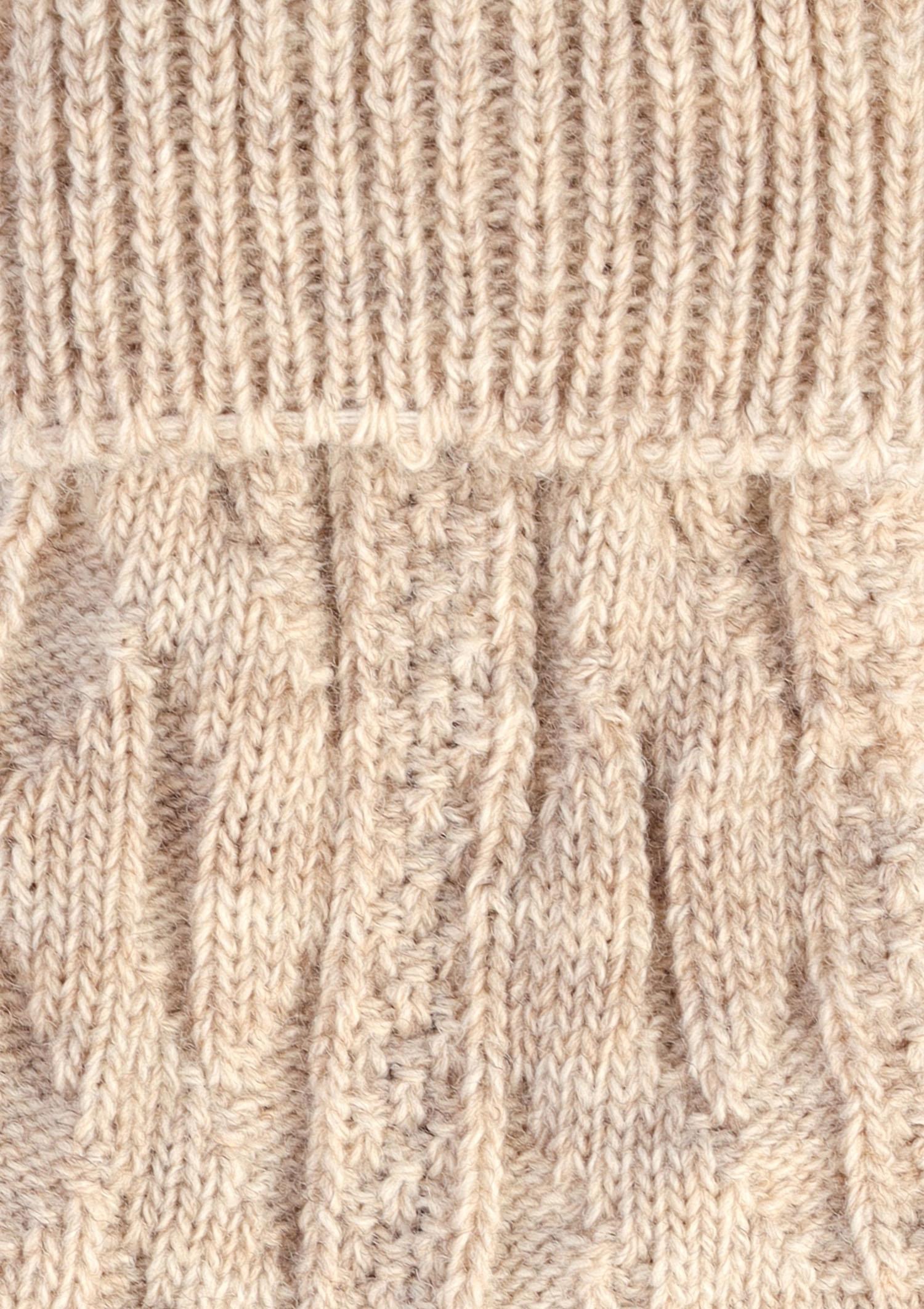 Skarpety damskie ciepłe z wełną beż melanż