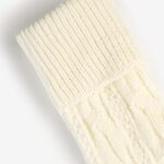 Skarpety damskie ciepłe z wełną ecru