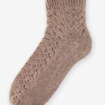Skarpetki ciepłe bawełniane ręcznie robione cappuccino