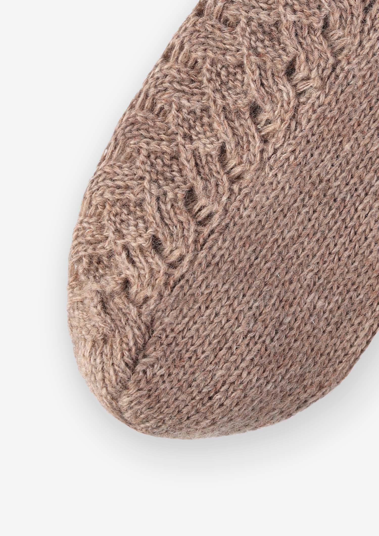 Skarpetki ciepłe bawełniane ręcznie robione cappuccino