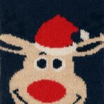 Skarpetki świąteczne XMAS RENIFER granatowe