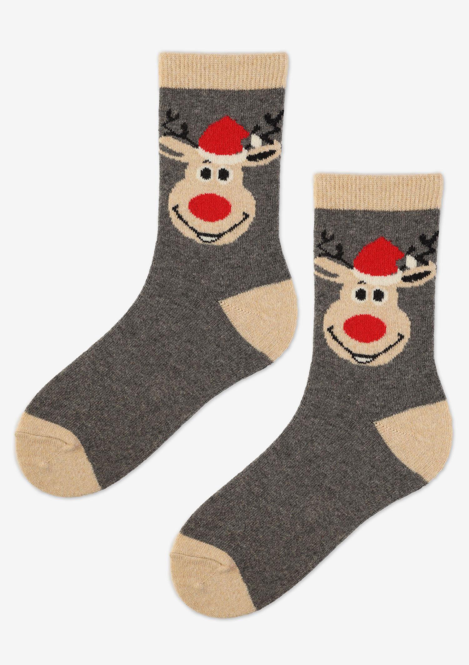 Skarpetki świąteczne XMAS RENIFER szare