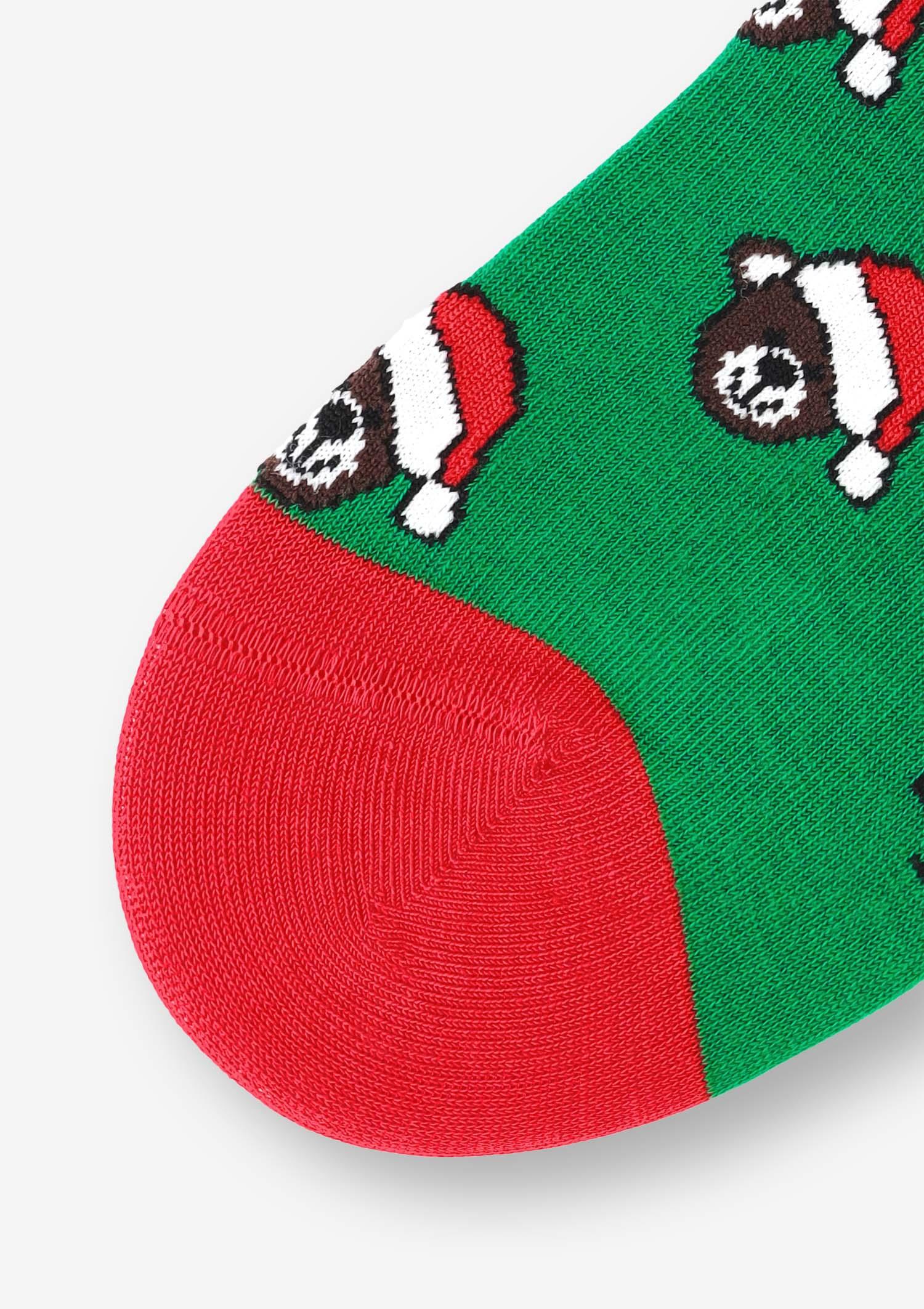 Skarpety damskie BEARY XTMAS zielone