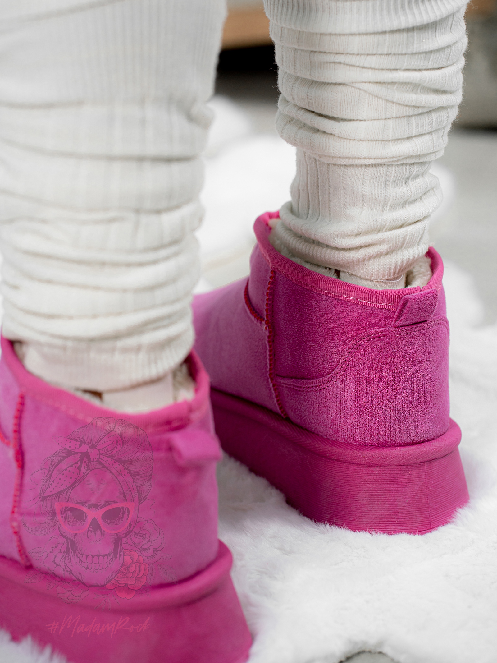 Śniegowce zamszowe Madam Wobbi fuksja Śniegowce zamszowe Madam Wobbi fuksja