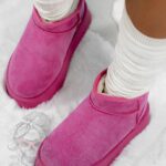 Śniegowce zamszowe Madam Wobbi fuksja